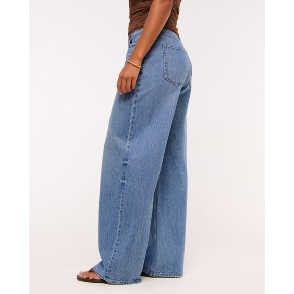 Abercrombie Curve Love Low Rise Ultra Loose Jeans Size 24 Full Length - Picture 5 of 14